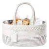 Foldable diaper storage, blue baby clothes, diaper care, portable compartments, hand-held mommy bag, cotton rope diaper bag Item Picture